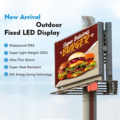 P6.6 1R1G1B Fixed Outdoor LED Display Front And Rear Service 8000cd/M2